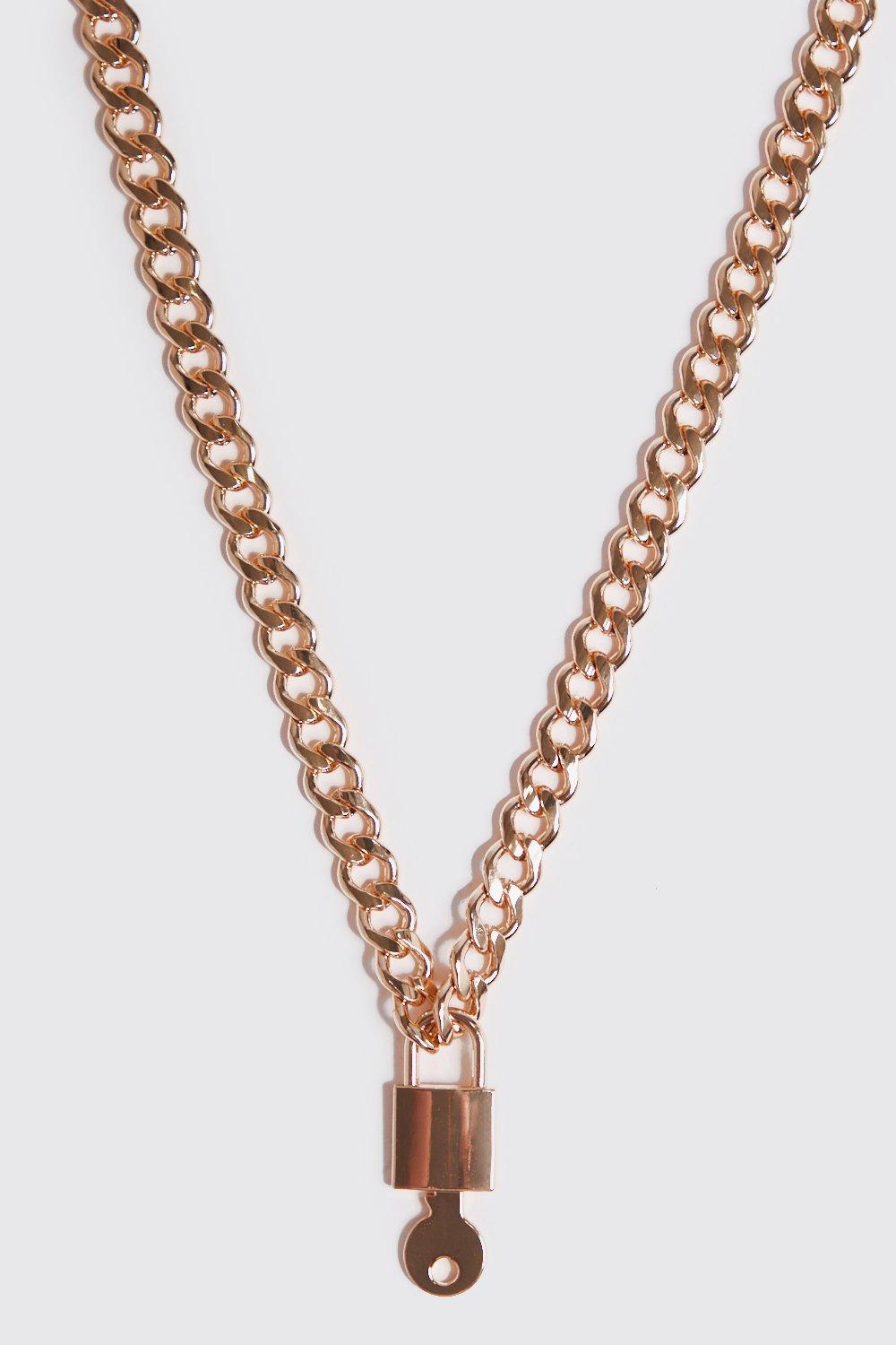 

Колье с массивным замком, Gold