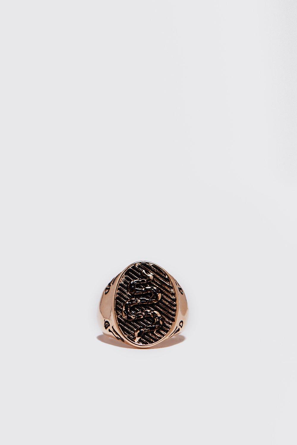 

Snake Signet Ring, Gold