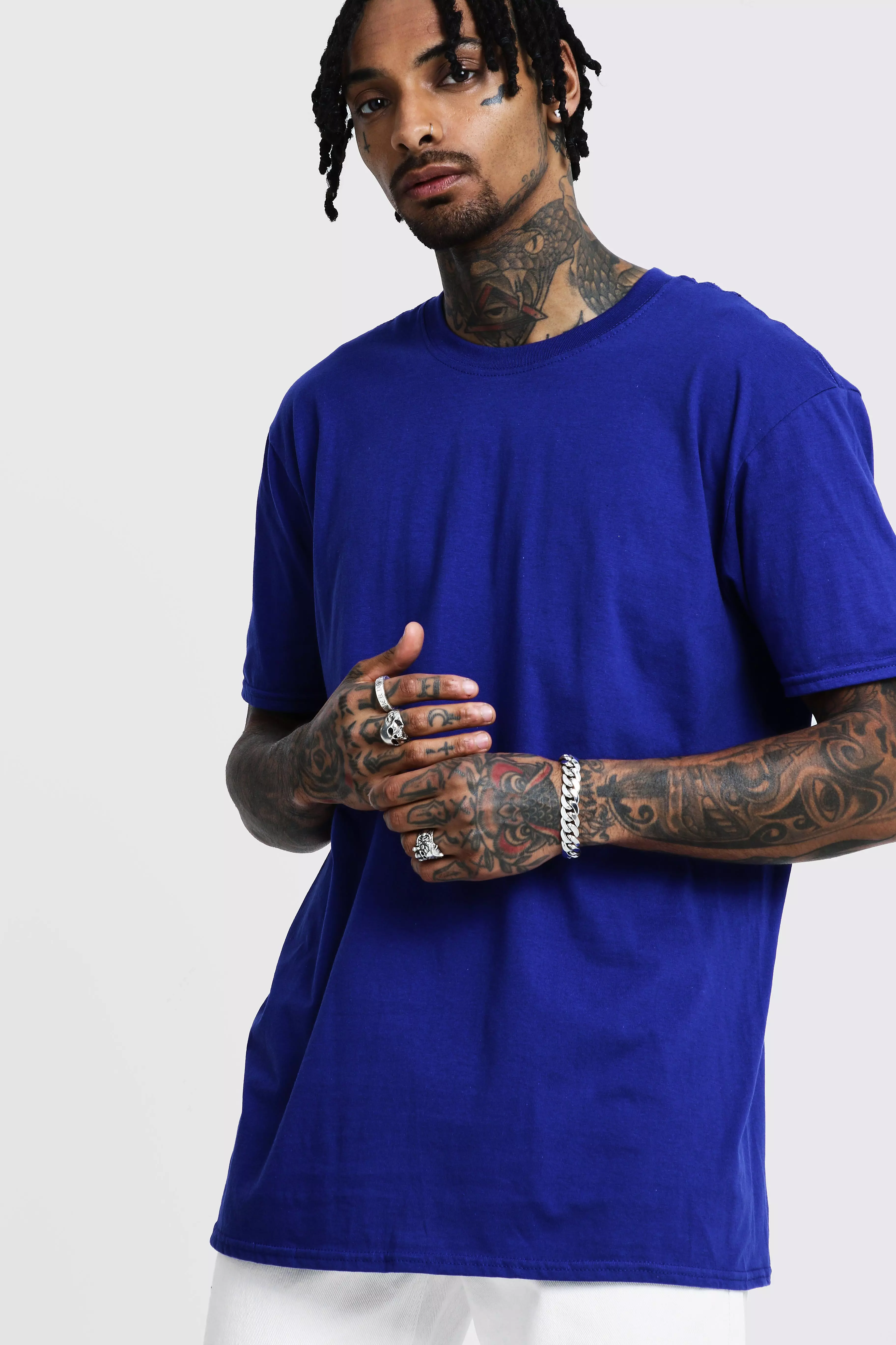 Cobalt blue crew discount neck