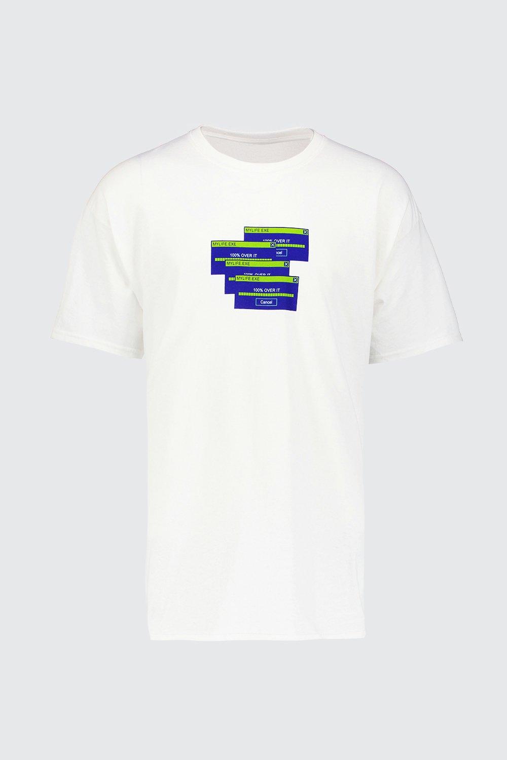 

Oversized Graphic Print T-Shirt, White