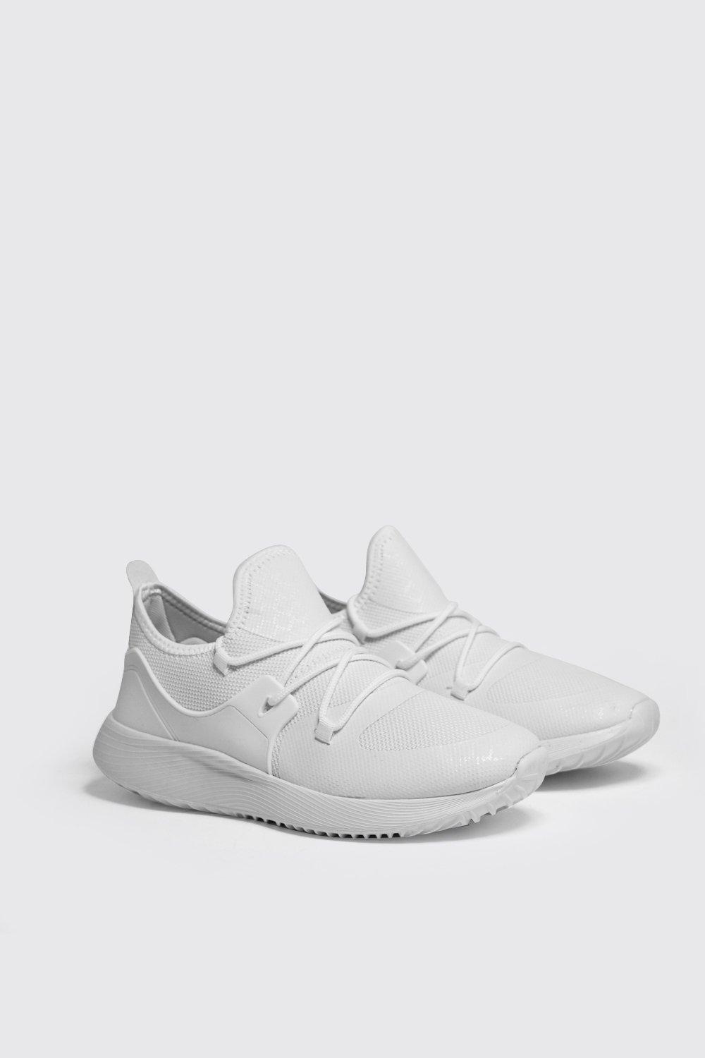thick sole white trainers