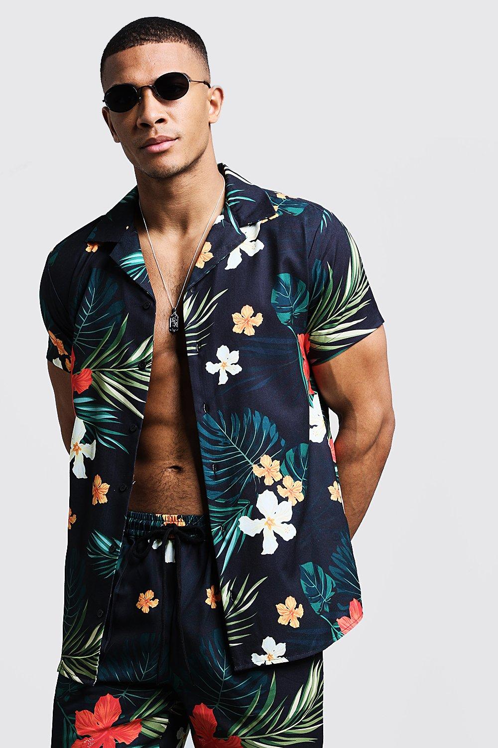 chemise à fleurs homme