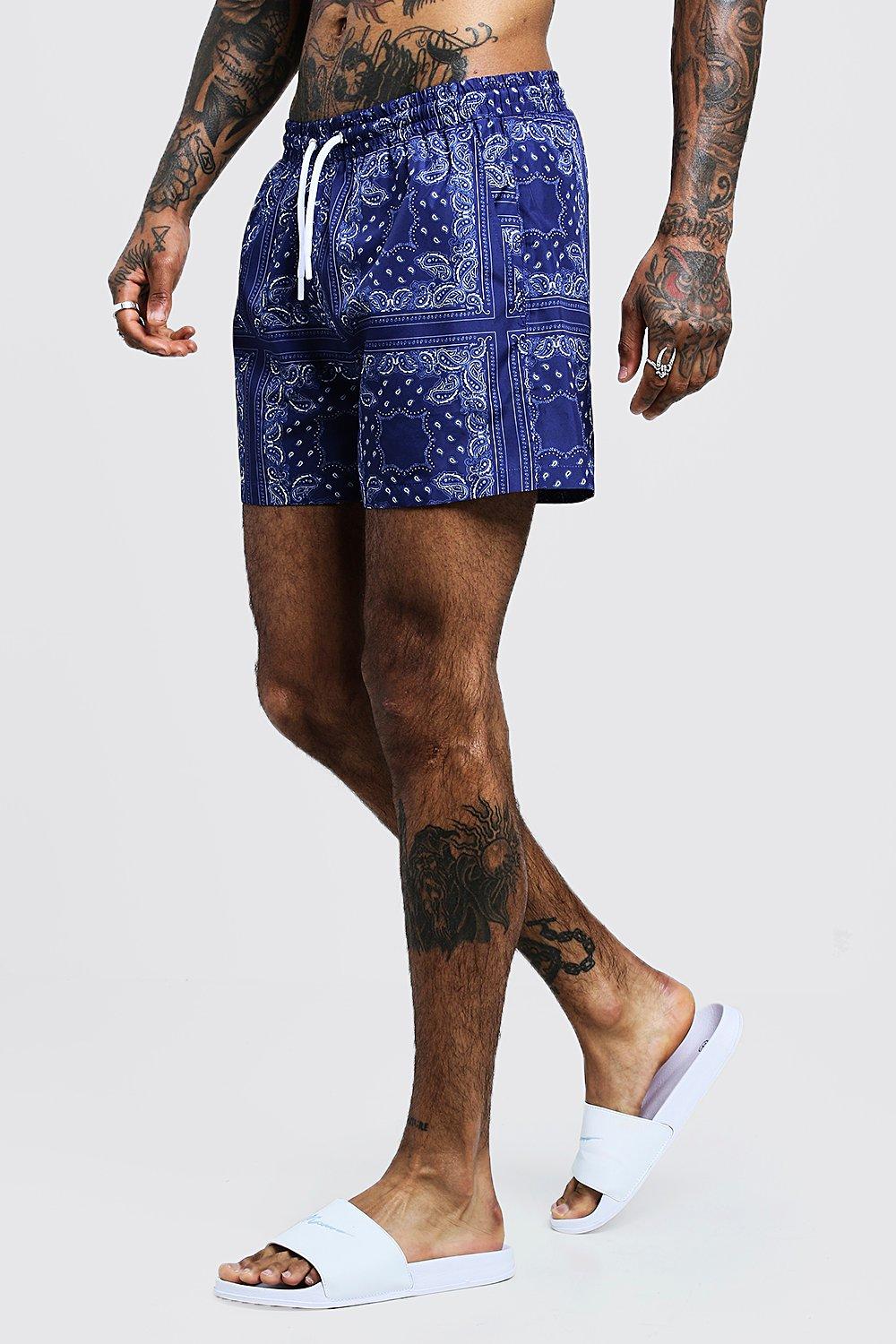 printed swim shorts