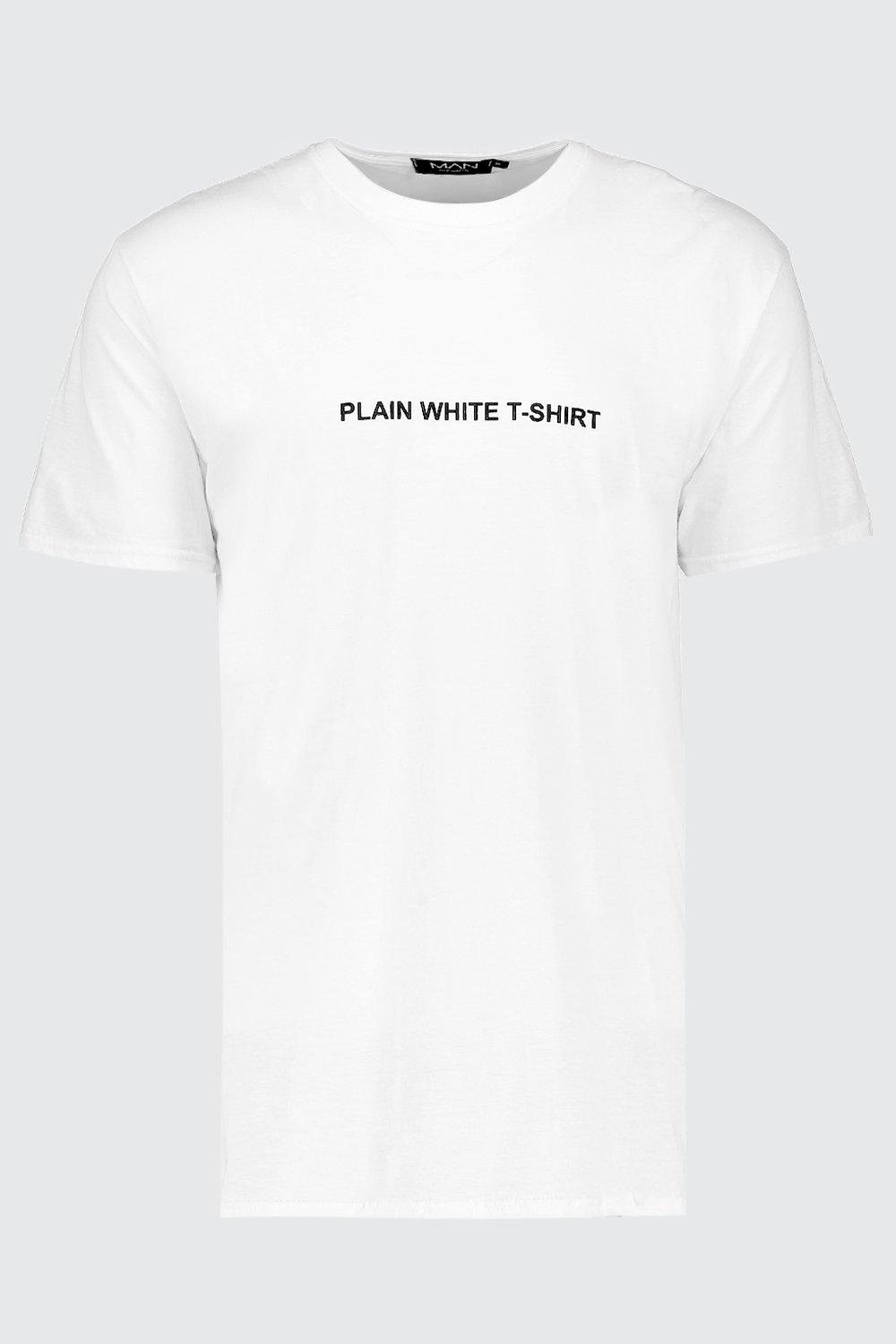 boohooman plain white t shirt