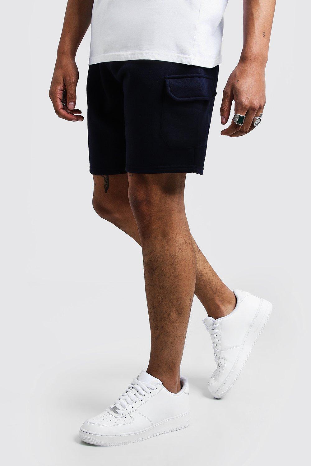 Mid Length Cargo Jersey Shorts 