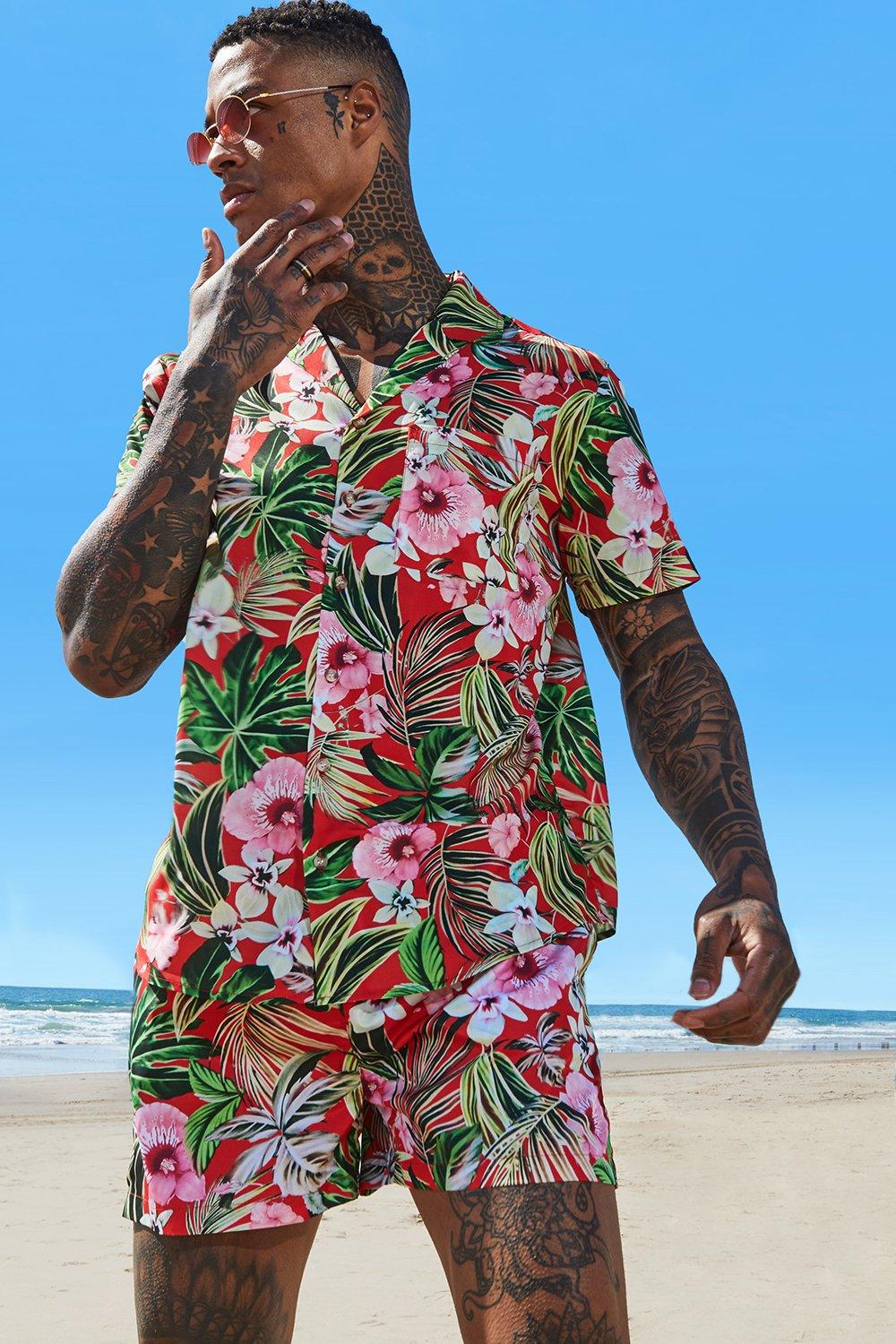 Personalized Photo Summer Short Sleeve Button Hawaiian Shirt Beach Shorts Button Down Hawaiian Shirt HTL 52a Custom Photo Hawaiian Shirt