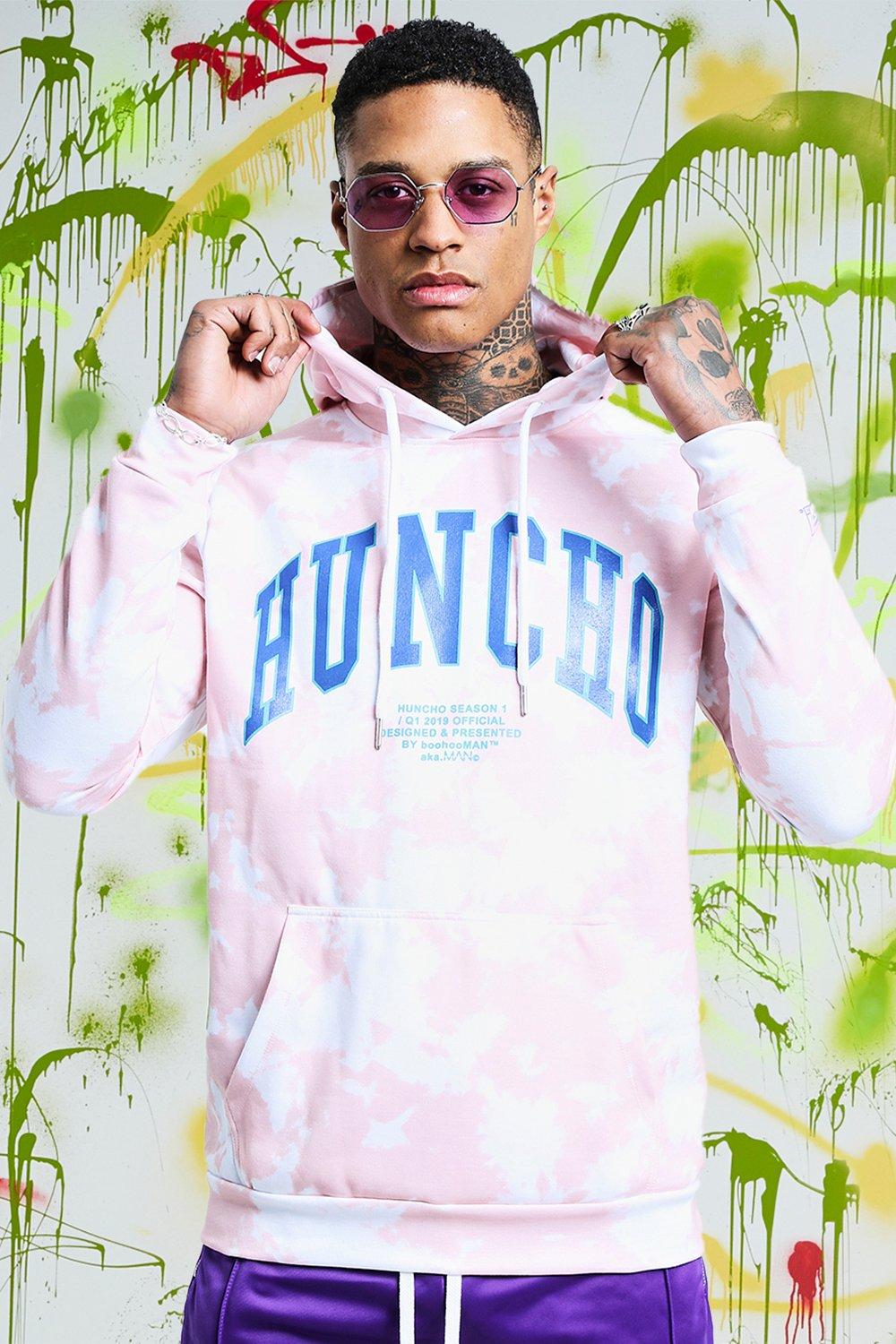 

Худи с принтом Quavo Huncho в технике узлового батика, Pink