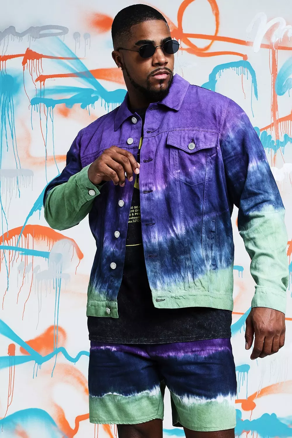 Tie Dye Denim Jacket | boohooMAN USA