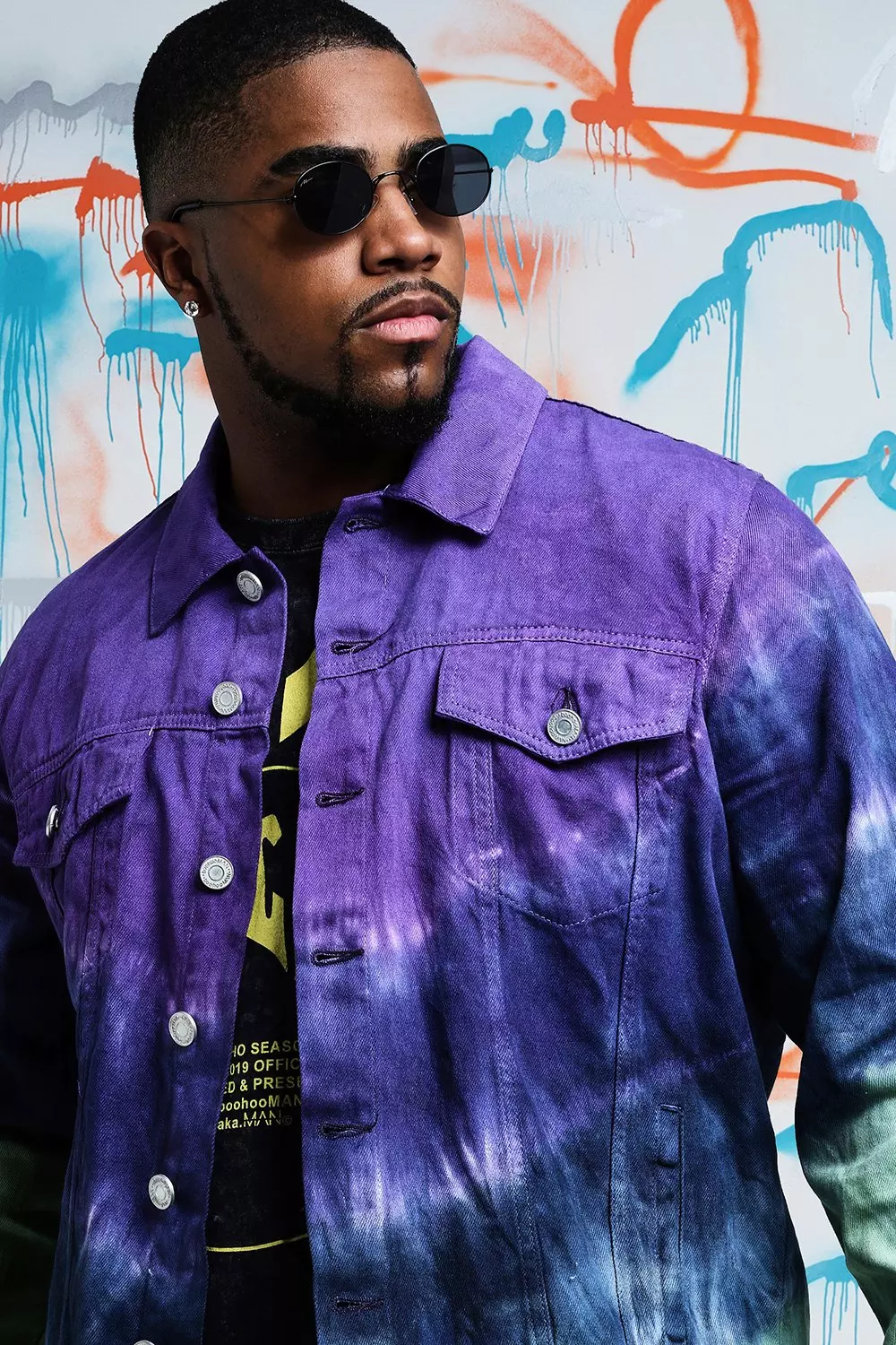 Plus Size Purple Denim Jacket