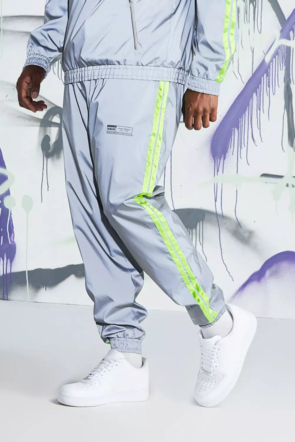 Reflective joggers 2024 plus size