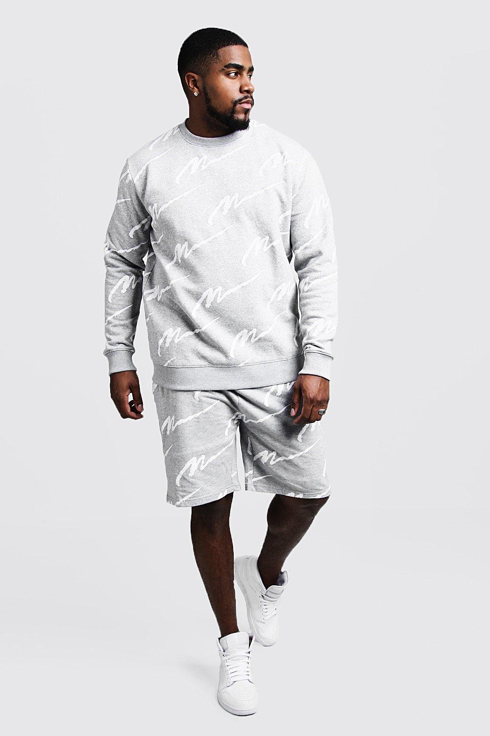 boohooman all over print tracksuit