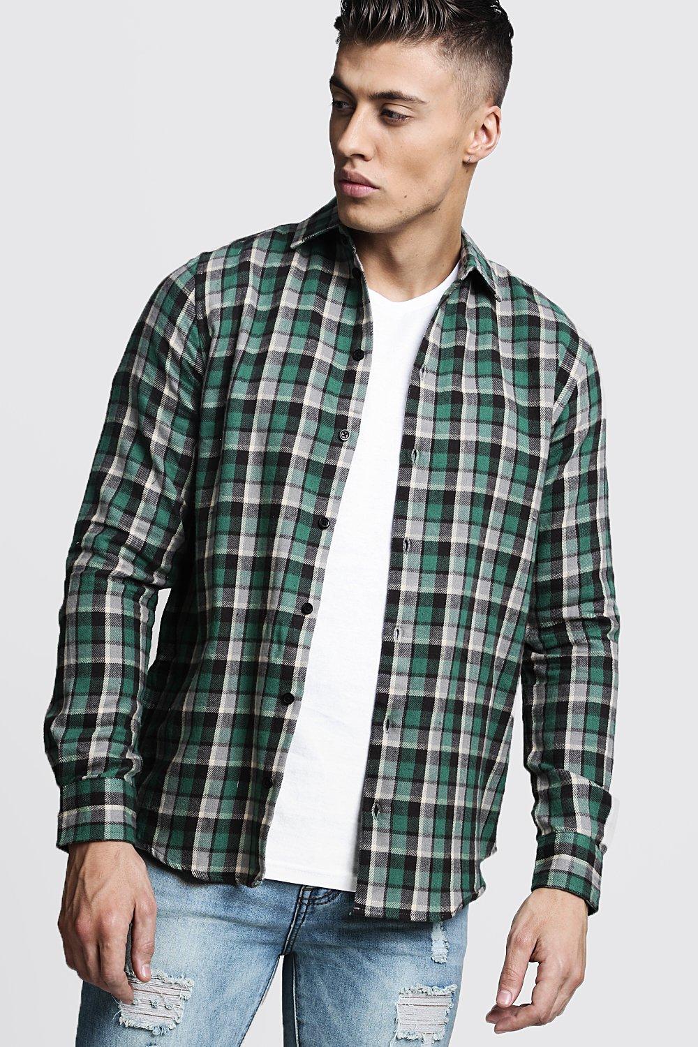 next mens checked shirts