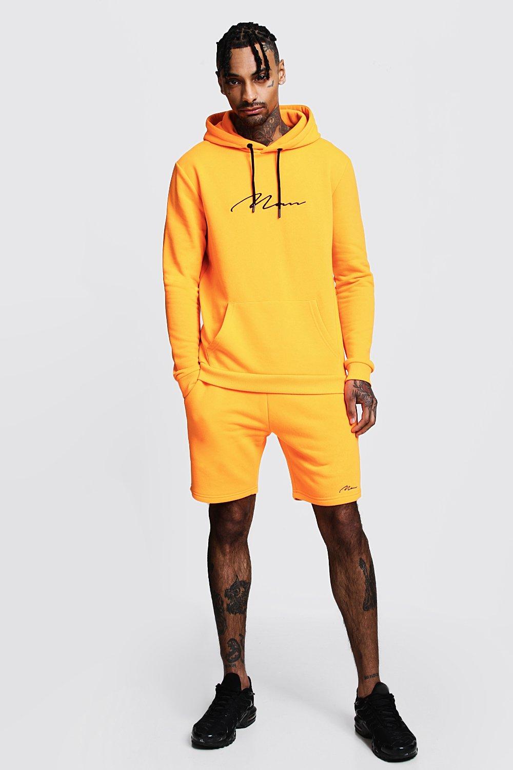 neon orange tracksuit