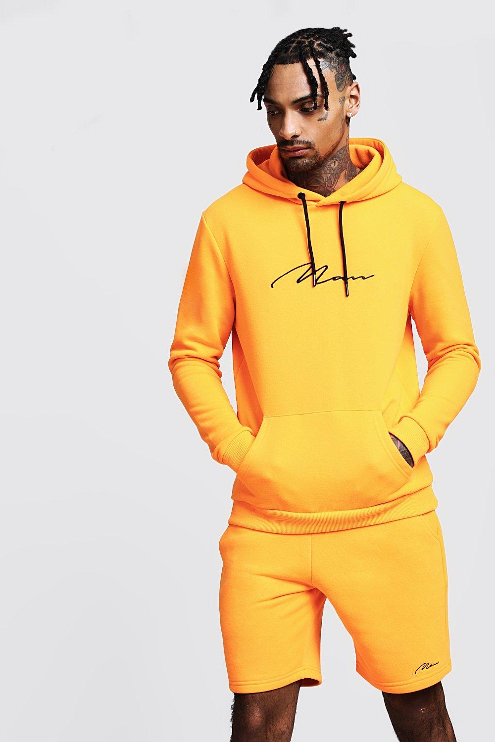 neon orange tracksuit