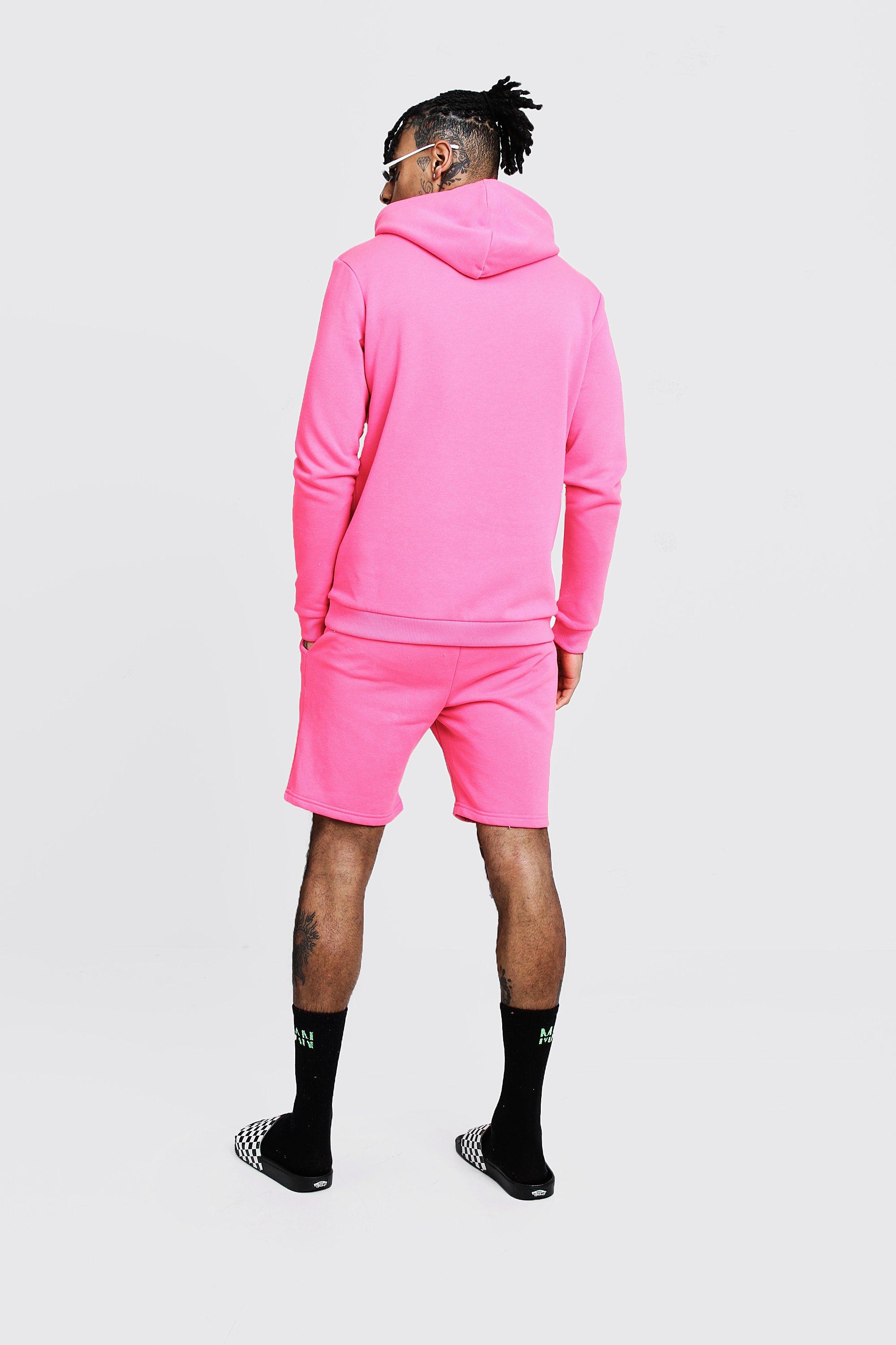 pink shorts tracksuit