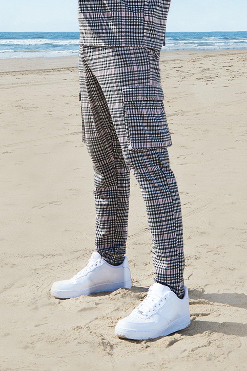 black smart jogger trousers