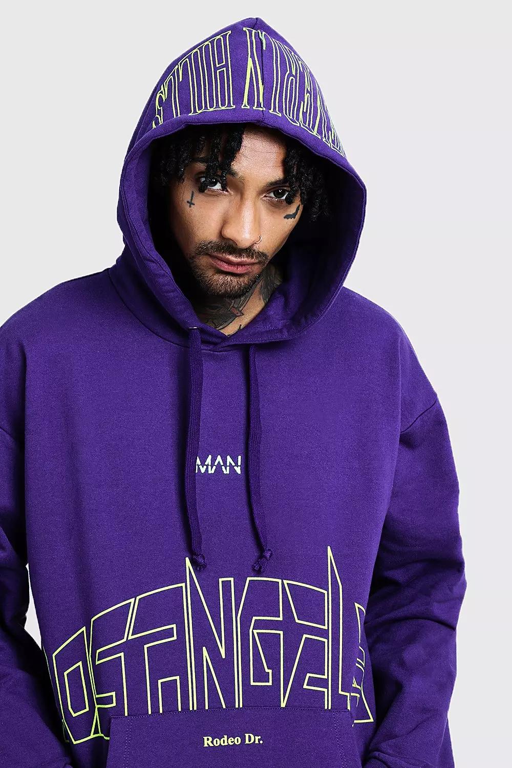 Neon purple hoodie sale