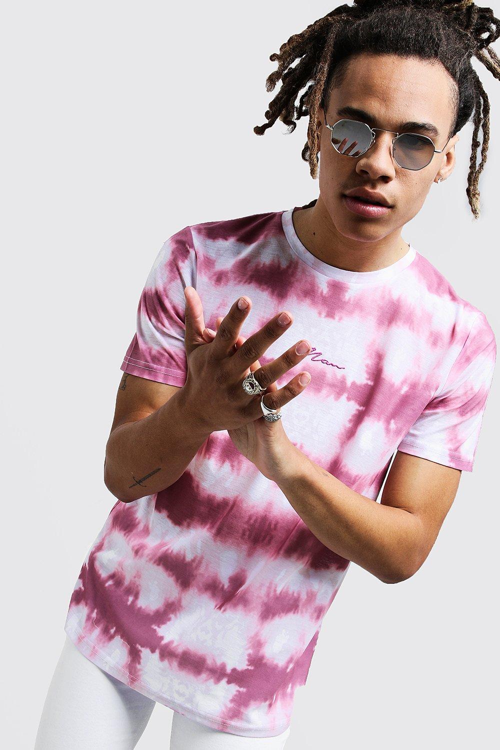 Tie Dye Man Signature T Shirt Boohoo