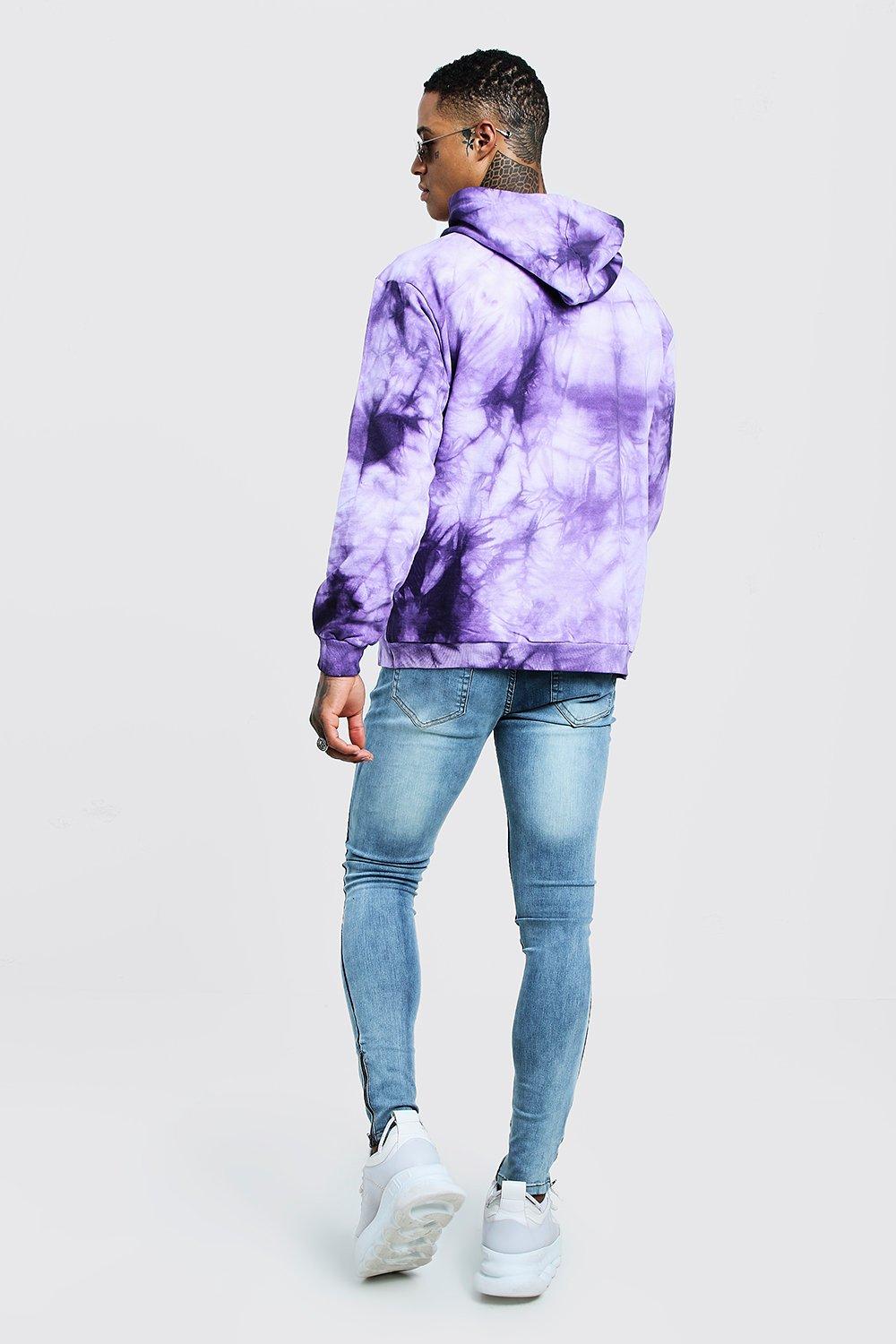 purple tie dye hoodie