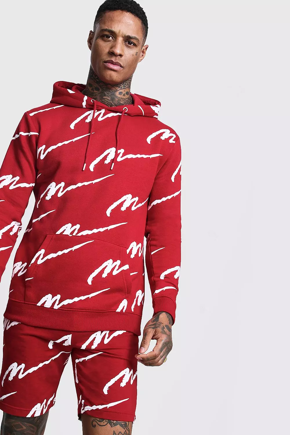 Boohoo 2025 tracksuit red