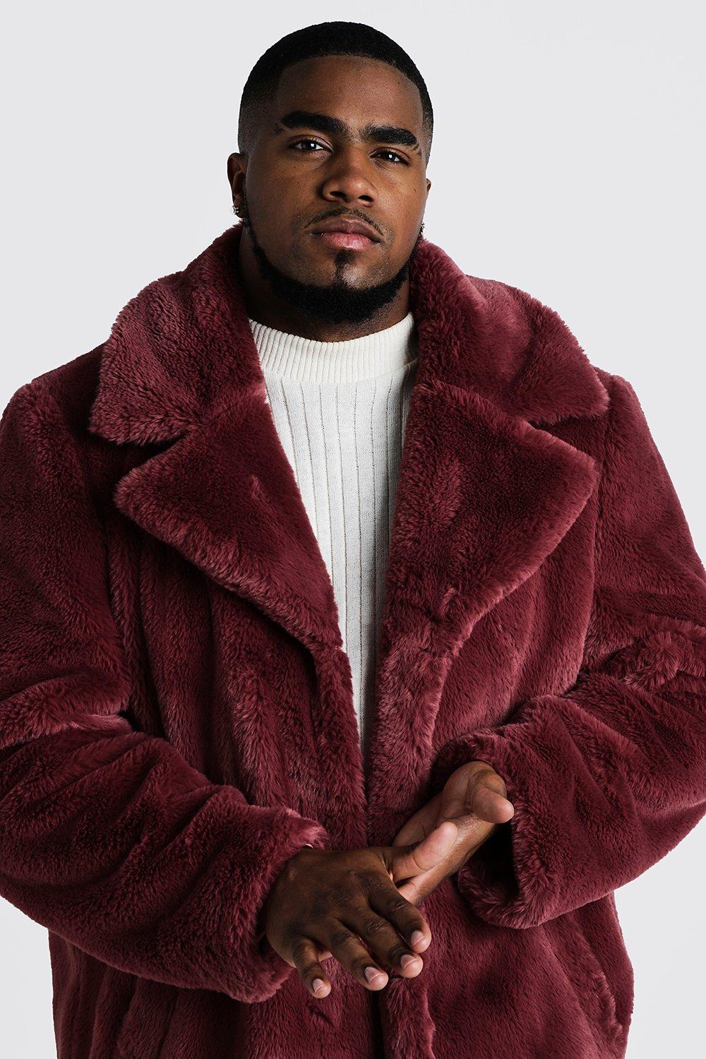 mens big fur coat