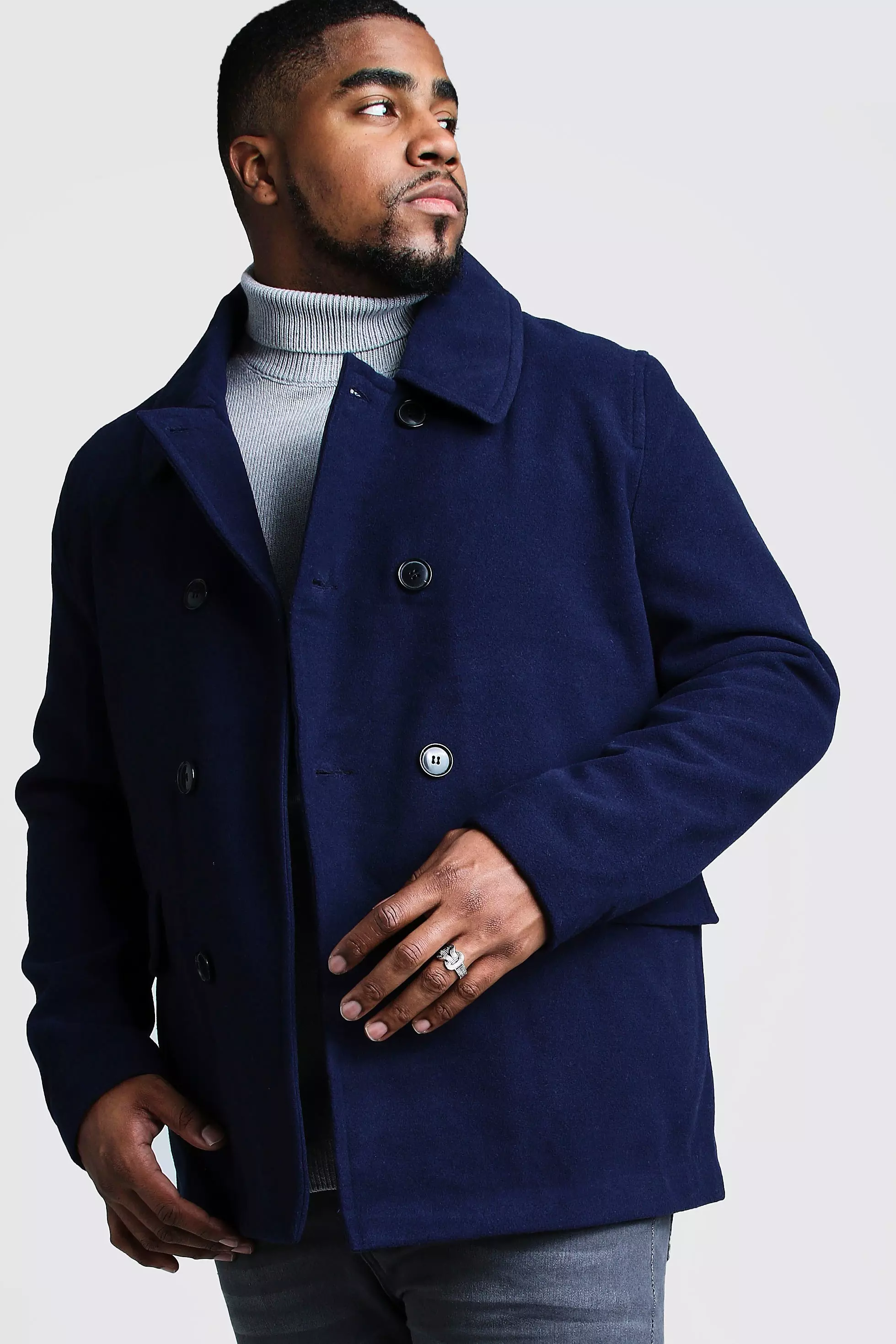 Pea coat plus size sale