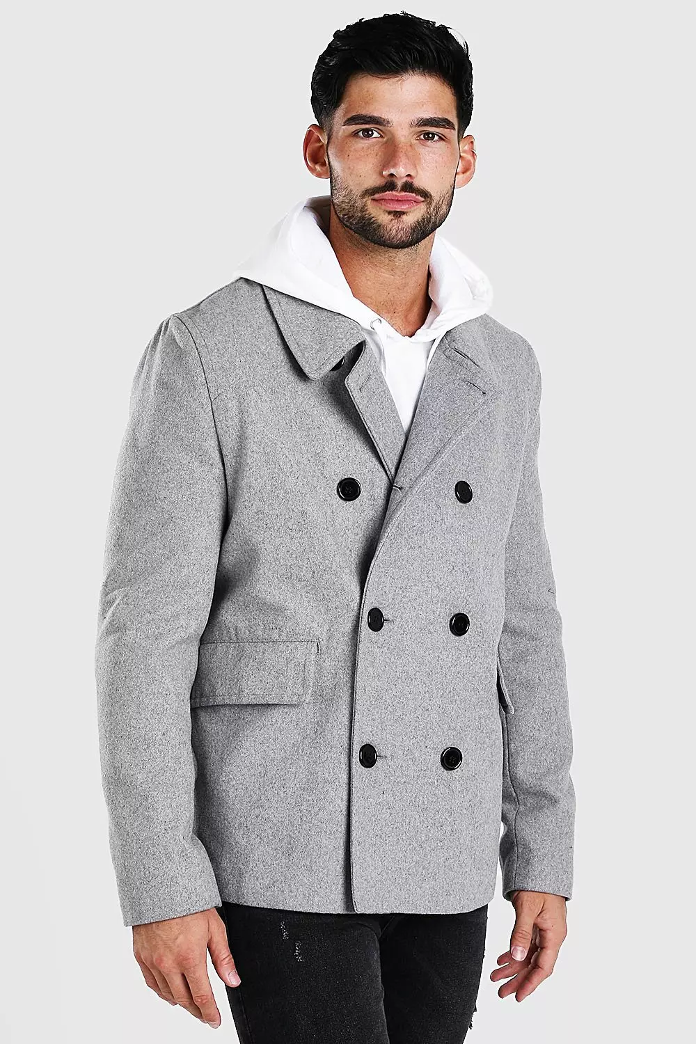 Classic wool pea on sale coat