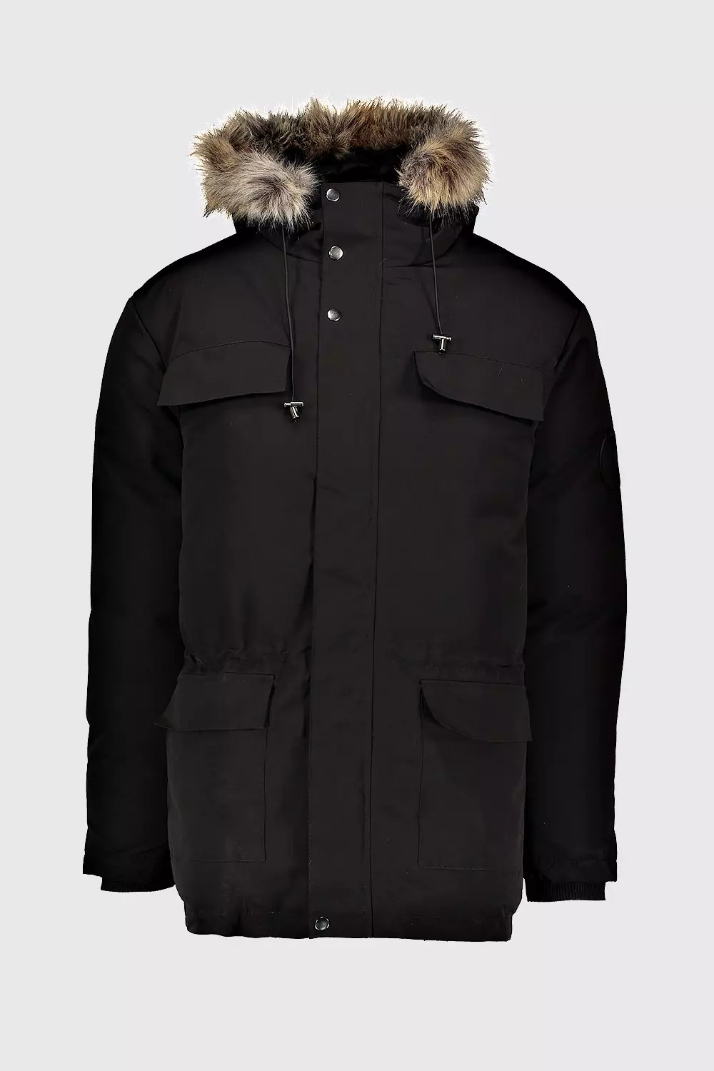 Boohooman parka clearance