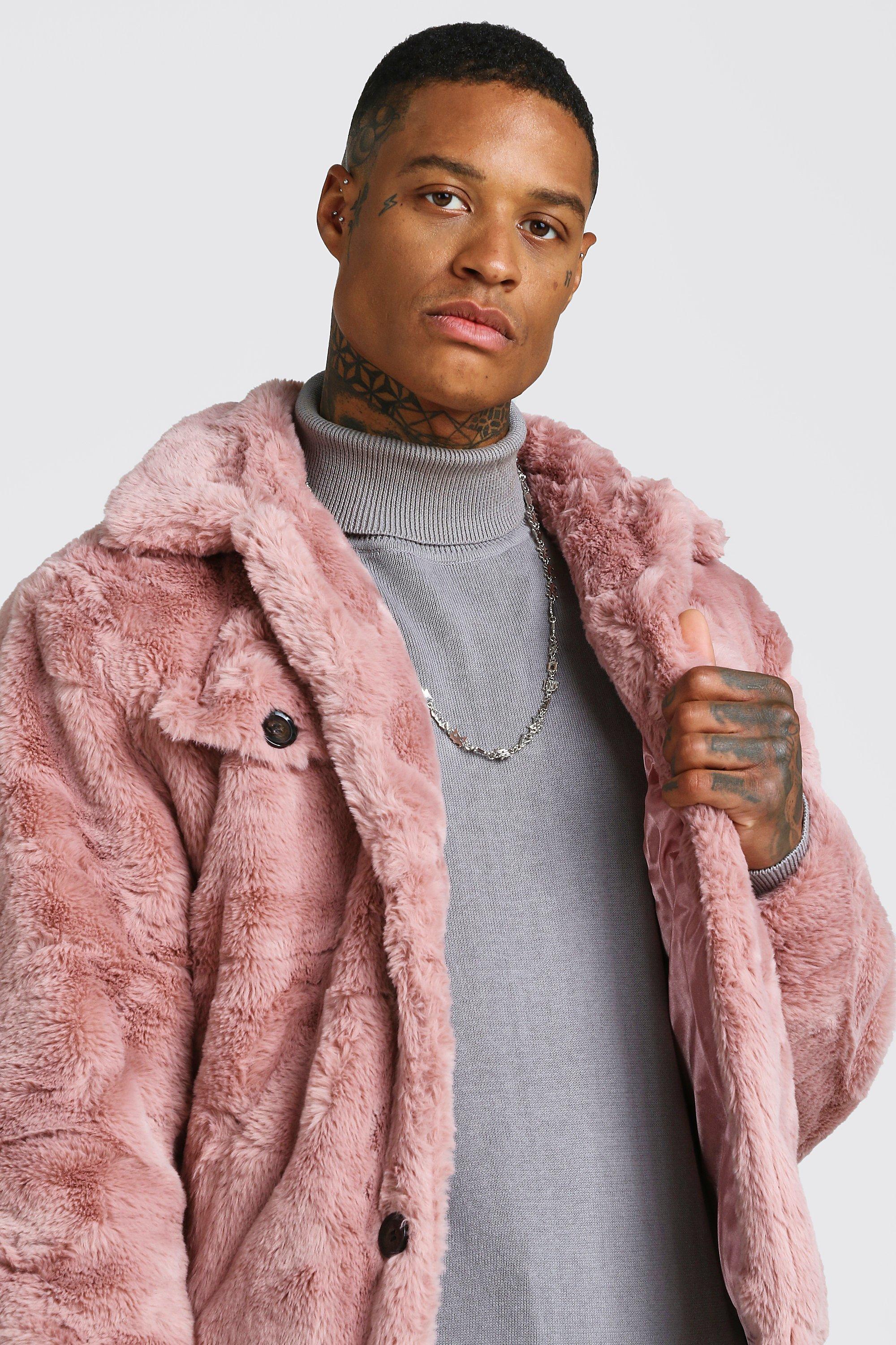 boohooman faux fur jacket