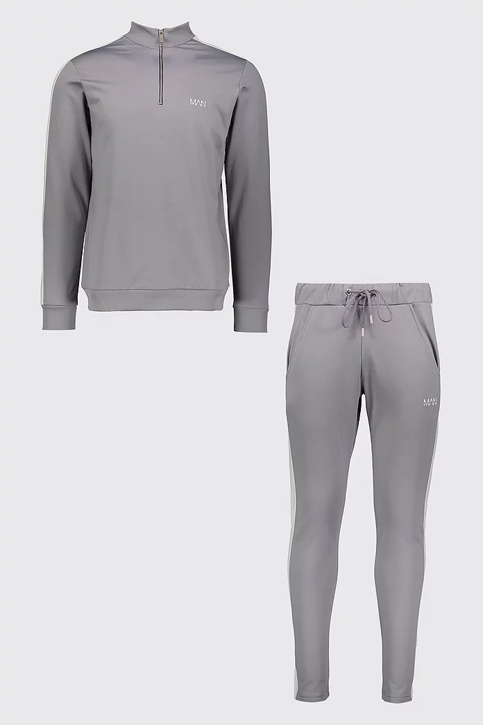 Funnel Neck Contrast Panel Tricot MAN Tracksuit Funnel Neck Contrast Panel Tricot MAN Tracksuit