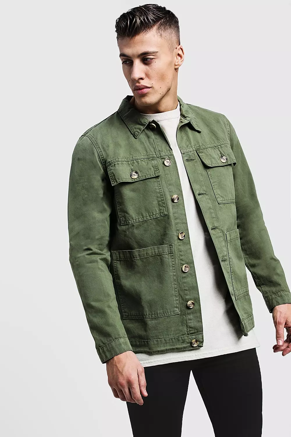 Polo Ralph Lauren Pocket Military Overshirt Jacket In Olive Green |  