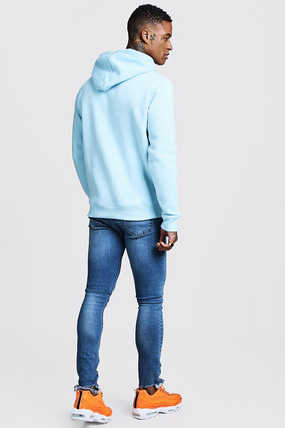 blue hoodie mens outfit