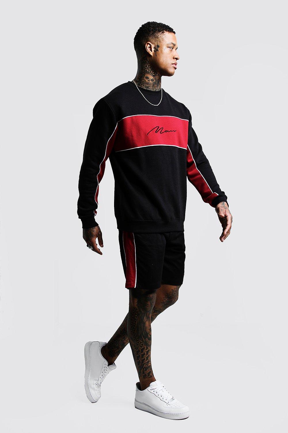 boohooman short tracksuit