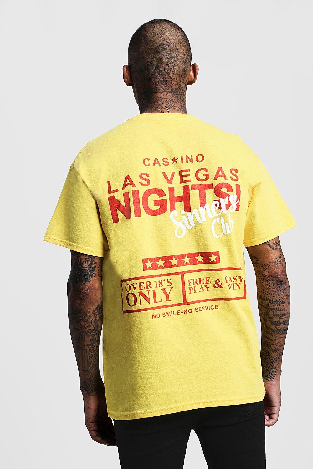 

Трикотажная футболка оверсайз с принтом Casino, Yellow