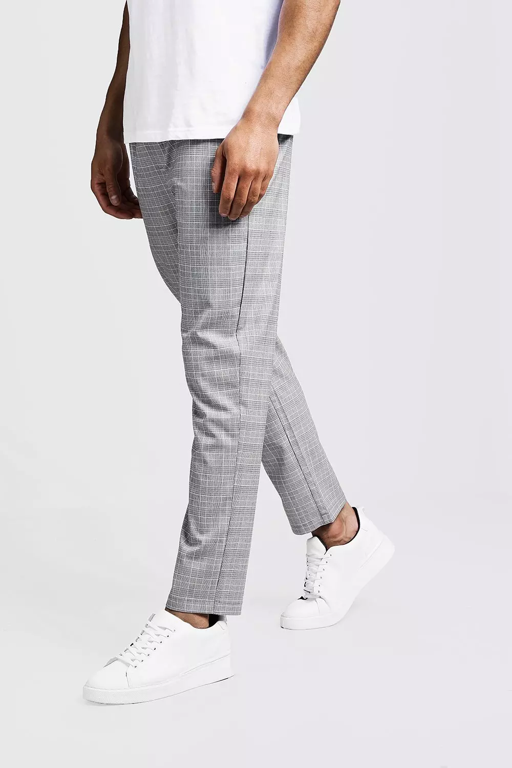 Checked best sale jogging trousers