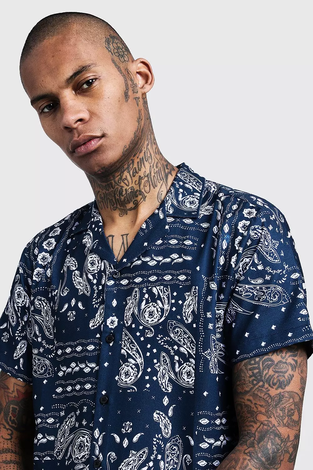 Bandana Print Masculine Shirt - OBSOLETES DO NOT TOUCH