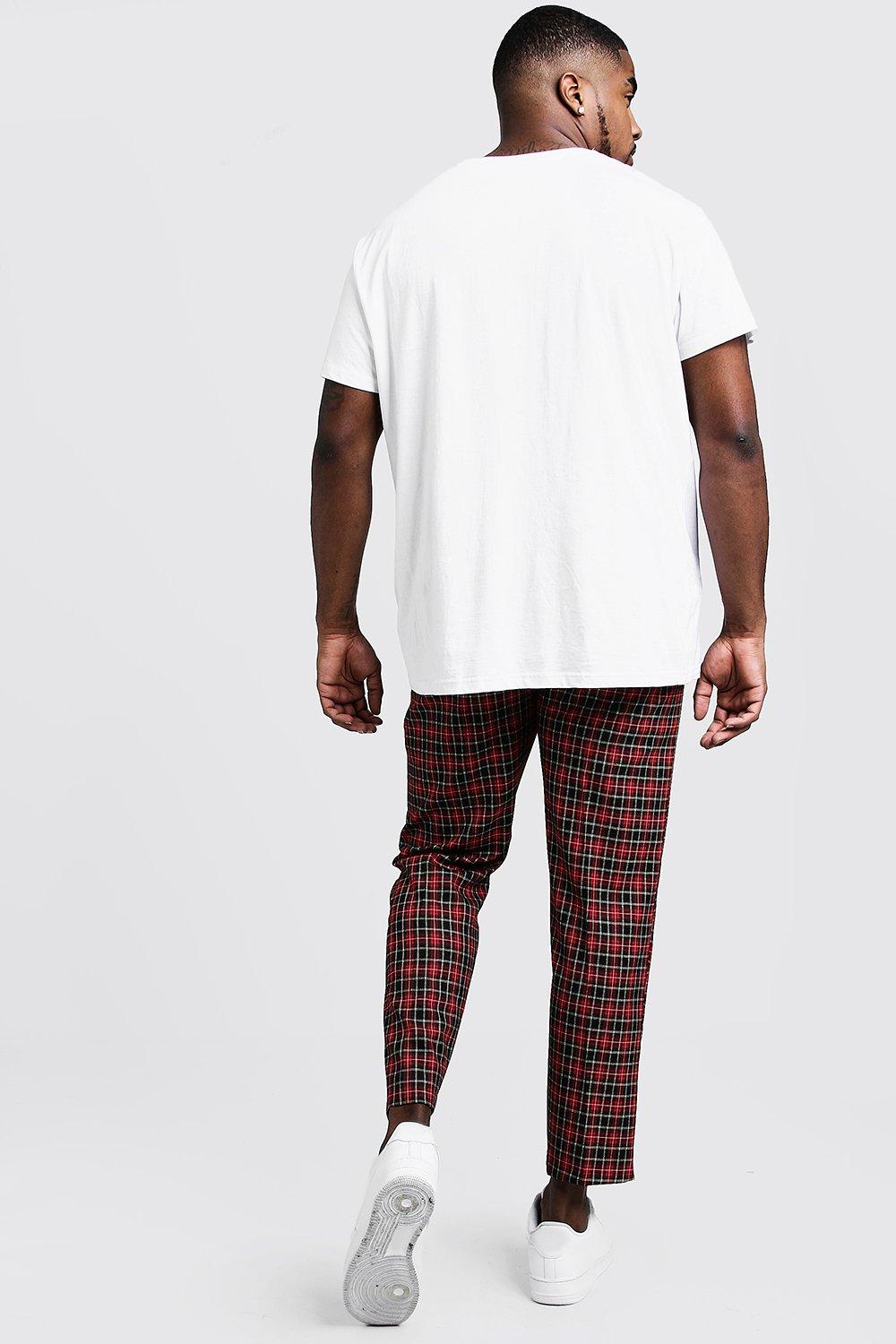 big & tall plaid chinos