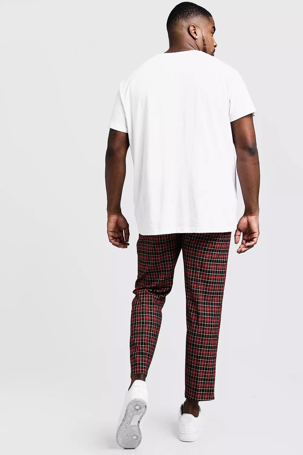 Big Tall Tartan Cropped Pants