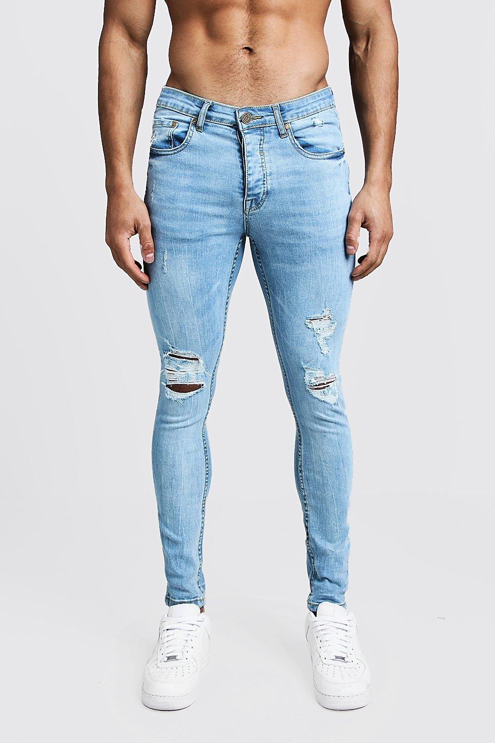 

Скинни джинсы с напылением с эффектом поношенности на коленях, Vintage wash
