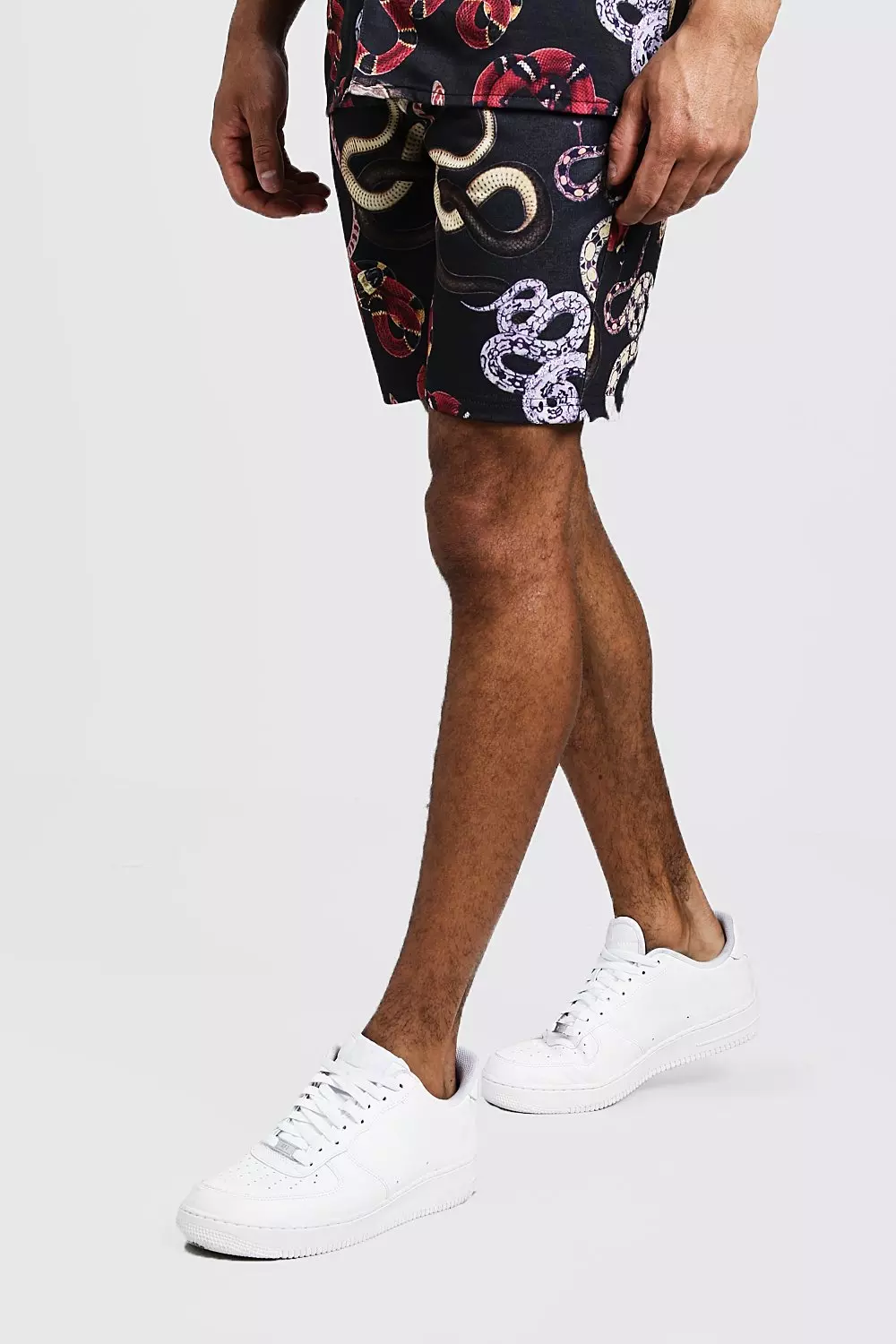 Mens snake sale print shorts