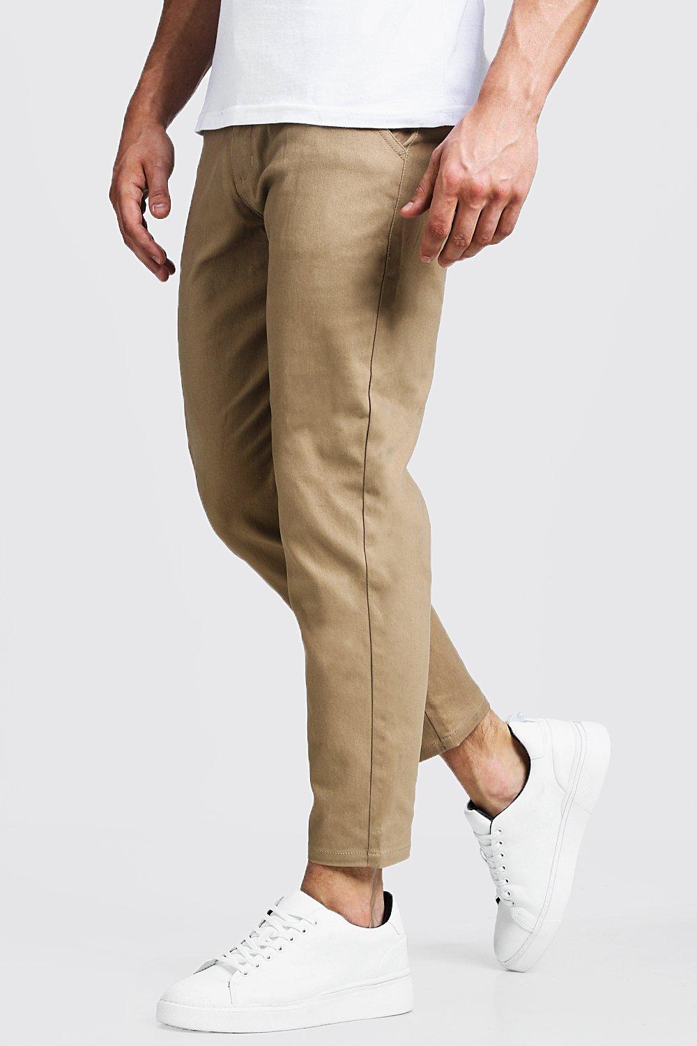 cropped slim fit chino pants