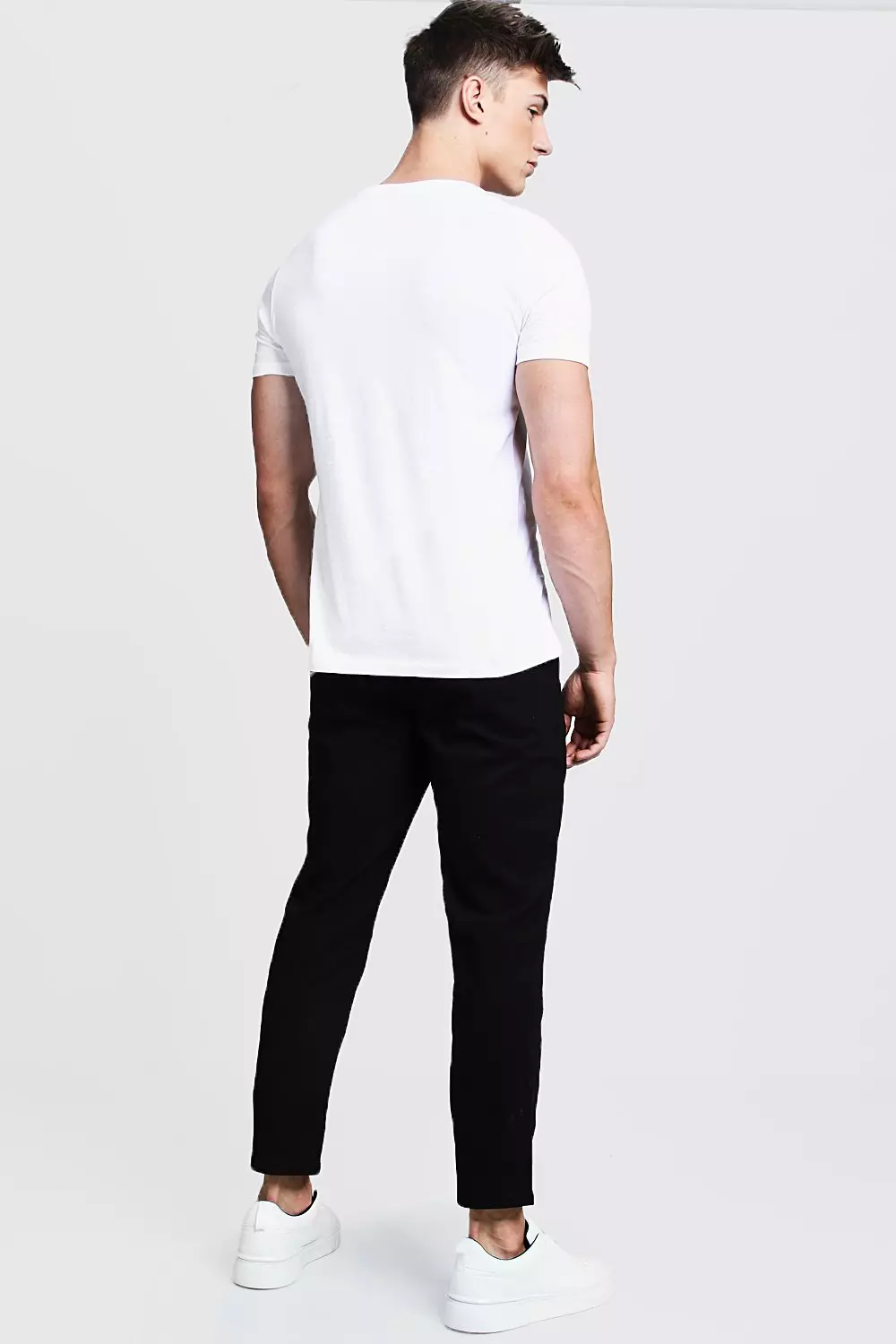 Cropped slim fit sale chino pants