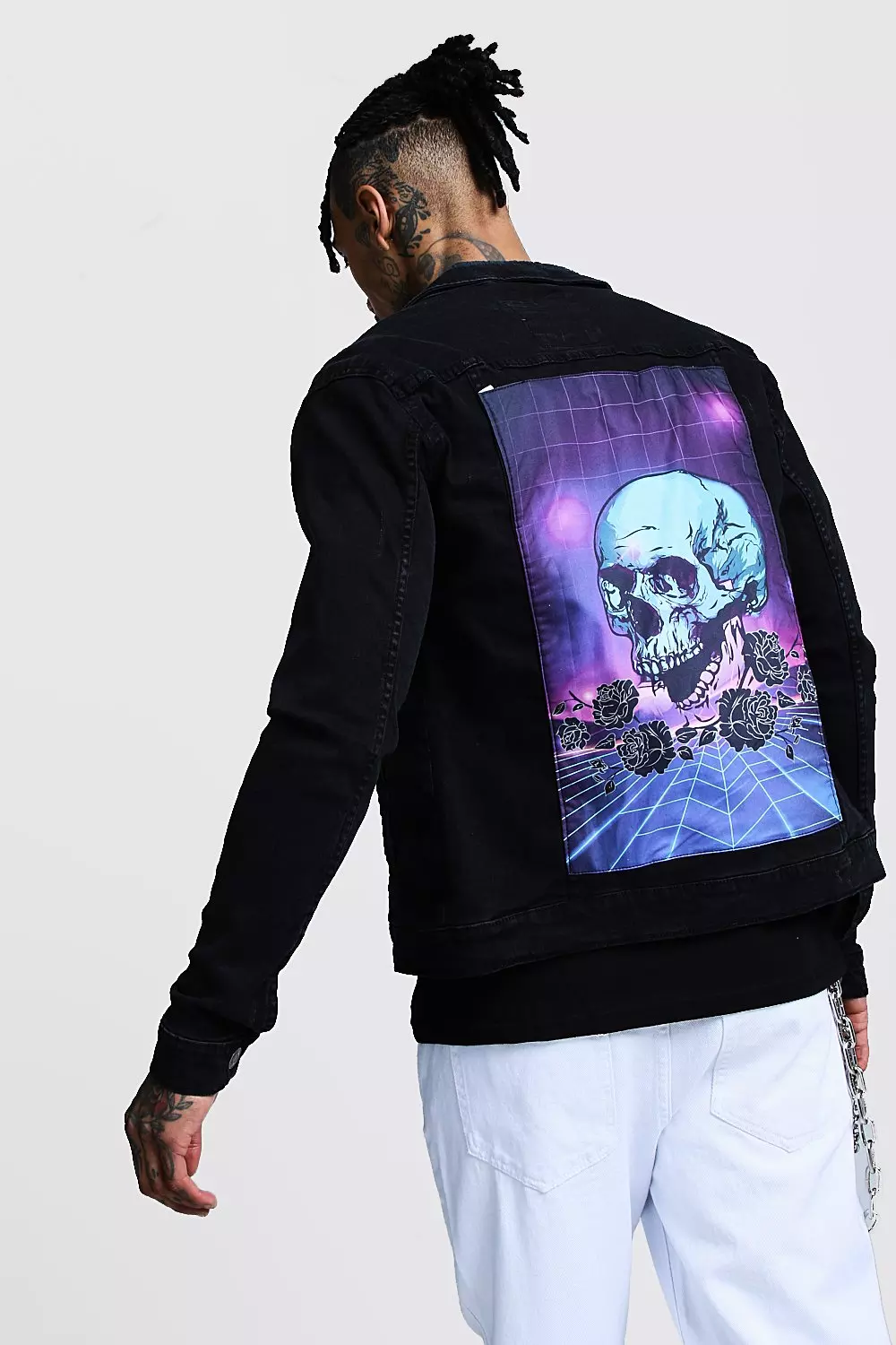 Jacket with back clearance print