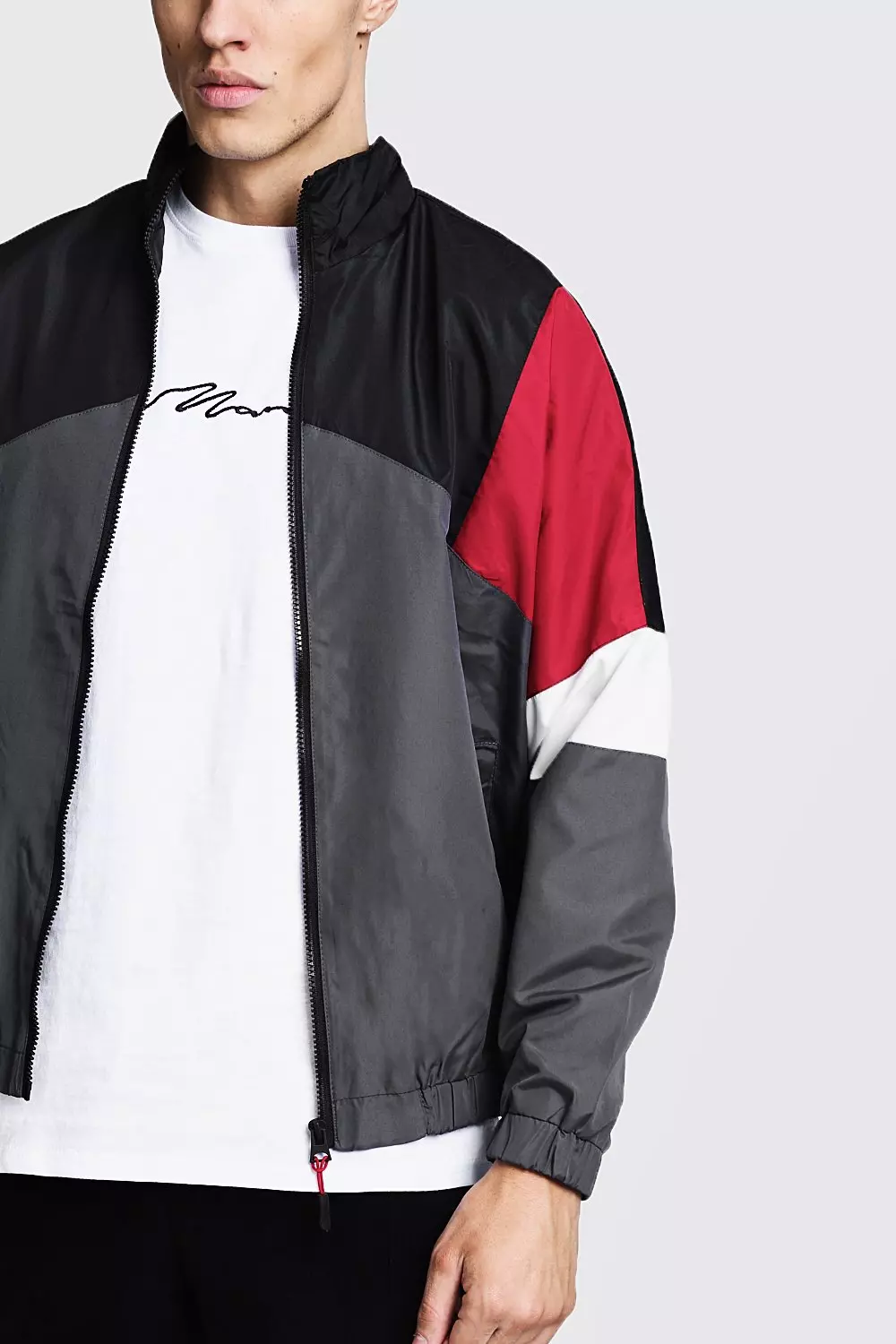 Oversized colour block jacket sale