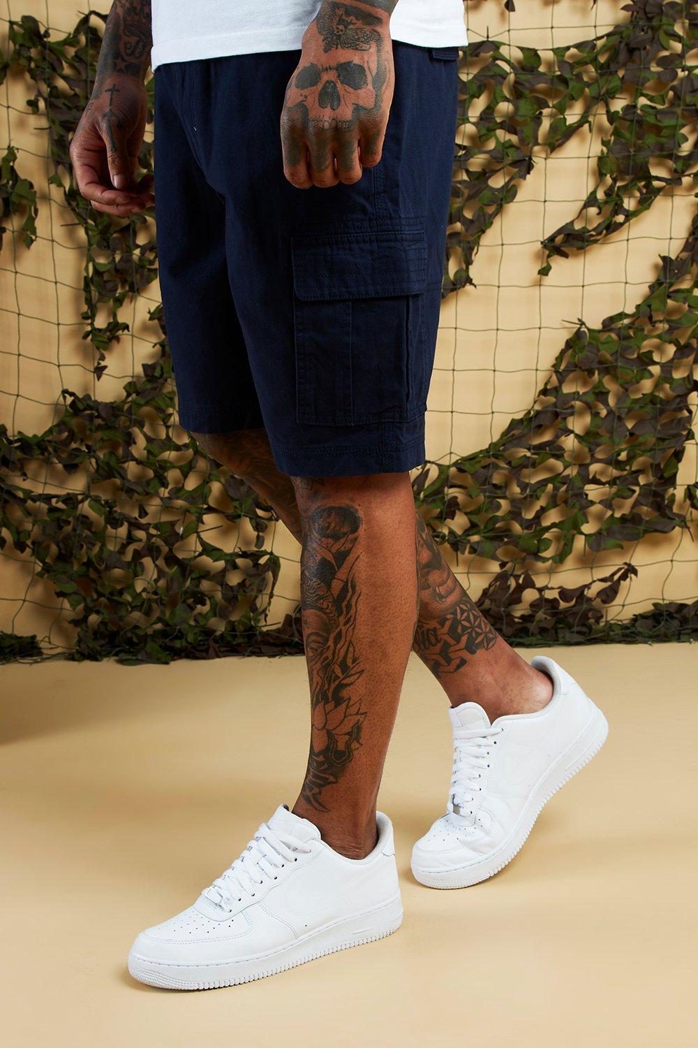 

Slim Fit Cotton Cargo Short, Navy