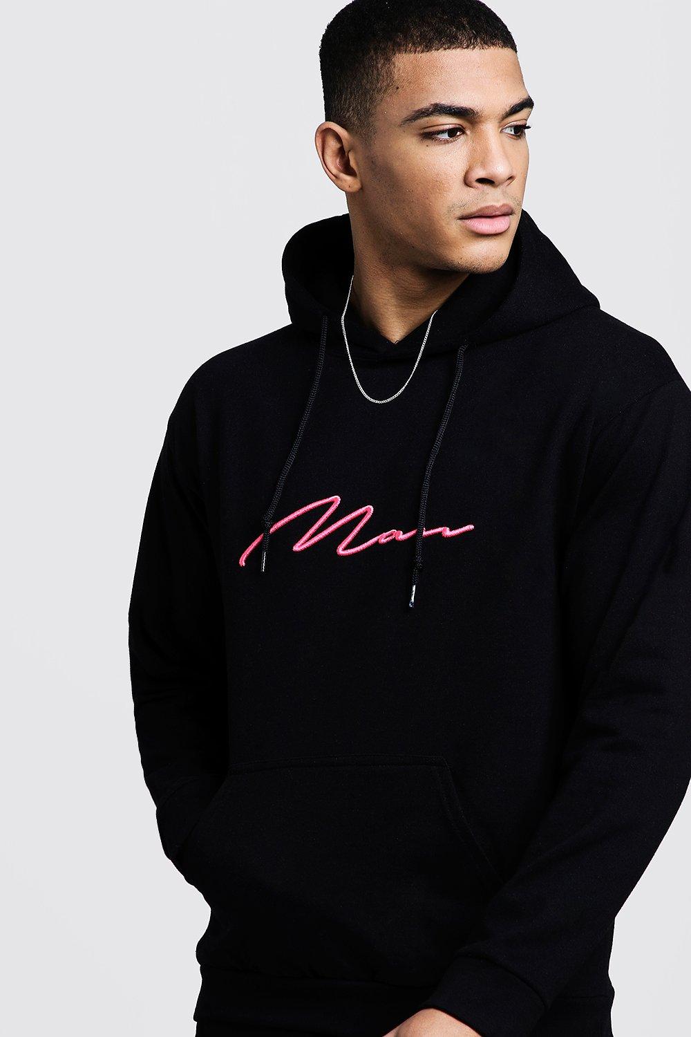 neon pink mens hoodie