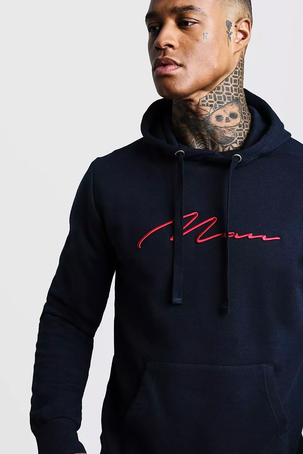 MAN Signature Embroidered Hoodie