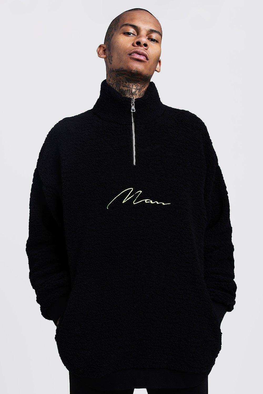 black half zip jumper mens