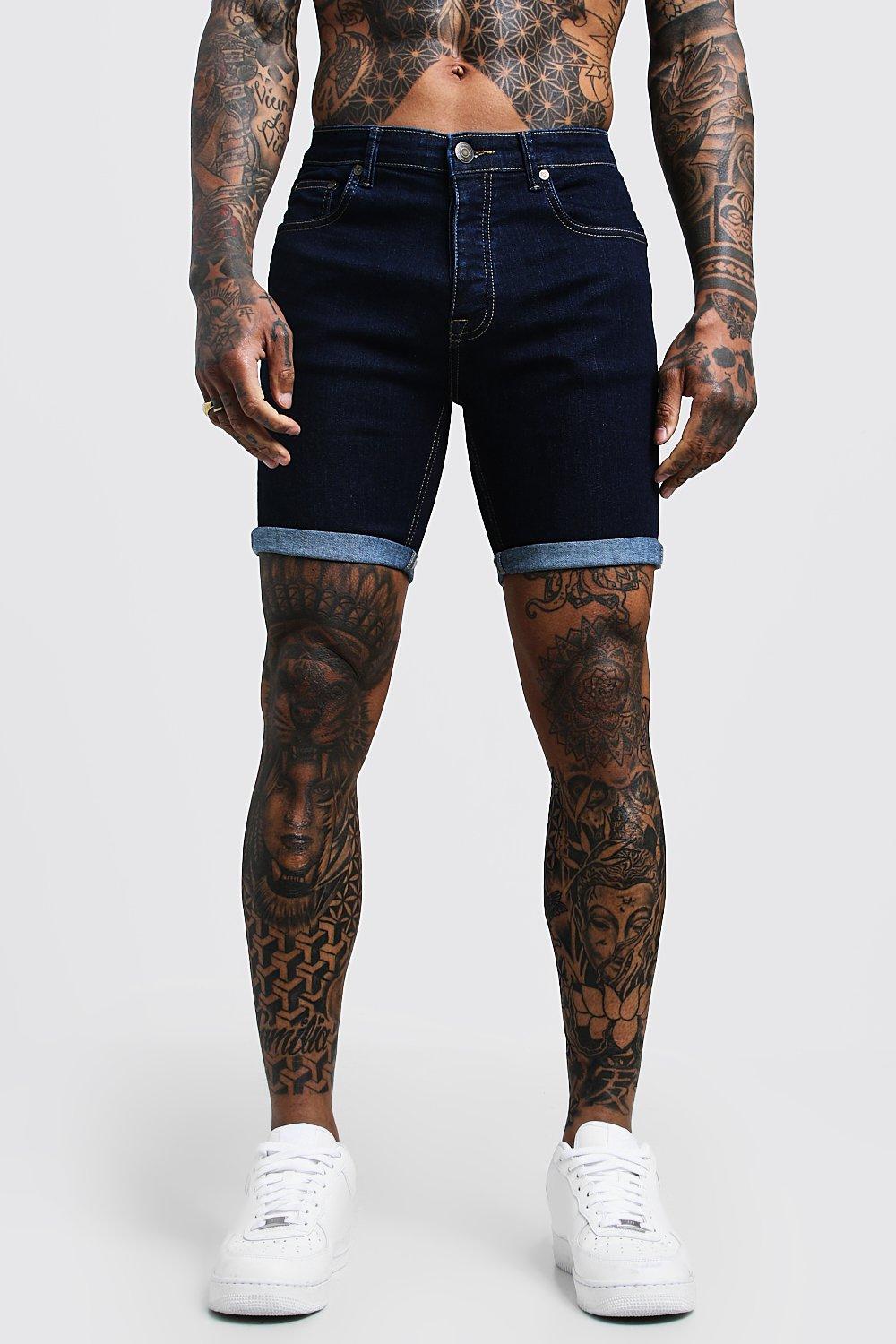 

Stretch Skinny Fit Indigo Denim Shorts