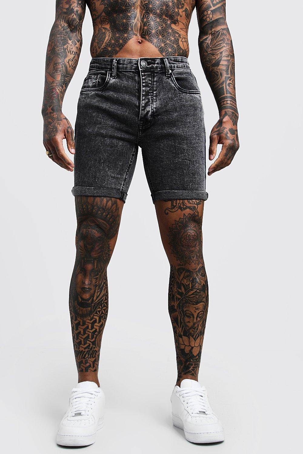 acid wash shorts mens